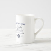 Tasse En Porcelaine Mariage photo Anniversaire Cadeau Blue Wreath Mode (Droite)