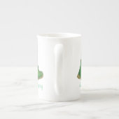 Tasse En Porcelaine Mariage vert émeraude à Wellington  (Dos)
