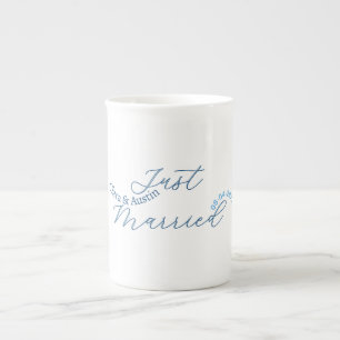 Tasse En Porcelaine Mariés design nom couple date année simulation mar