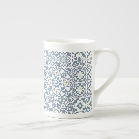 Tasse En Porcelaine Mediterranean Tiles, Moroccan, Majolica, Azulejo (Droite)