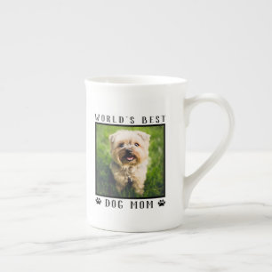 Tasse En Porcelaine Meilleur Chien Maman Empreintes de pattes Monde Ca