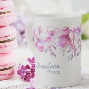 Tasse En Porcelaine Meilleur grand-mère de tous les temps - Fleurs d'