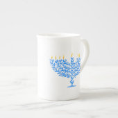 Tasse En Porcelaine Menorah (Devant droit)
