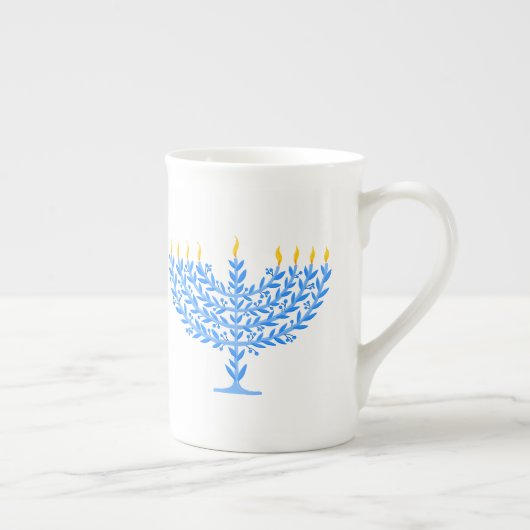 Tasse En Porcelaine Menorah (Droite)