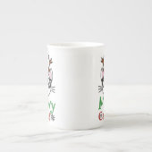 Tasse En Porcelaine Meowa Catmas Noël Kitty Chat Rouge Nez Reindeer (Devant)