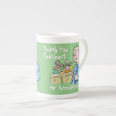 Tasse En Porcelaine Merci à un enseignant masculin. (Devant droit)