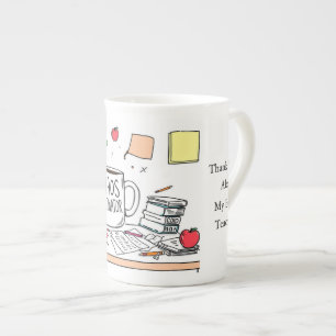 Tasse En Porcelaine Merci au Meilleur Professeur du Monde
