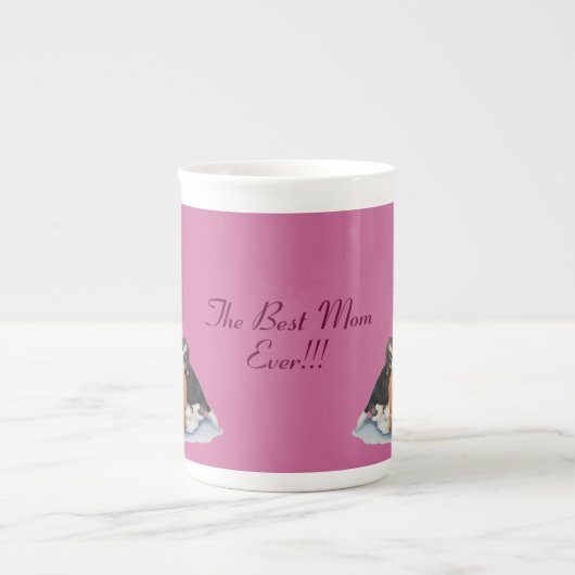 Tasse En Porcelaine mignon chiot beagle bouddin maman chien avec sloga (Devant)