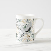 Tasse En Porcelaine mignon oiseau japonais feuilles (Droite)
