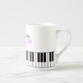 Tasse En Porcelaine Mignonettes de piano mignonette avec visage souria (Droite)