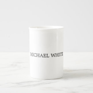 Tasse En Porcelaine Minimaliste noir & blanc moderne clair