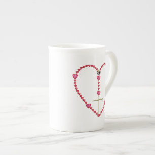 Tasse En Porcelaine Minuscule coeur Rosaire