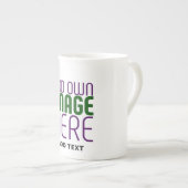 TASSE EN PORCELAINE MODÈLE DE TEXTE D'IMAGE BLANCHE SIMPLE MODERNE (Devant droit)
