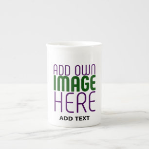 TASSE EN PORCELAINE MODÈLE DE TEXTE D'IMAGE BLANCHE SIMPLE MODERNE