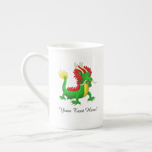 Tasse En Porcelaine Modern Chinese Azure Dragon (Gauche)