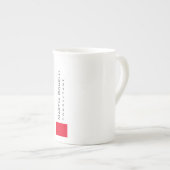 Tasse En Porcelaine Moderne Blanc Rouge Simple Consultant (Devant droit)