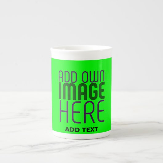 TASSE EN PORCELAINE MODERNE ÉDITABLE NEON GREEN IMAGE MODÈLE TEXTE (Devant)