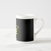 TASSE EN PORCELAINE MODERNE ET MODERNE PERSONNALISABLE NOIR VÉRIFIÉ (Droite)