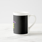 TASSE EN PORCELAINE MODERNE ET MODERNE PERSONNALISABLE NOIR VÉRIFIÉ (Droite)