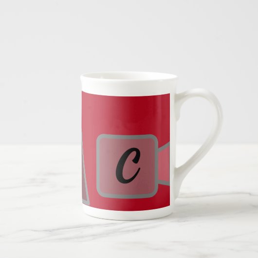 Tasse En Porcelaine Monogramme (Droite)