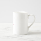 Tasse En Porcelaine Monogramme Modèle rose Personnalisé Nom Cadeau 202 (Droite)