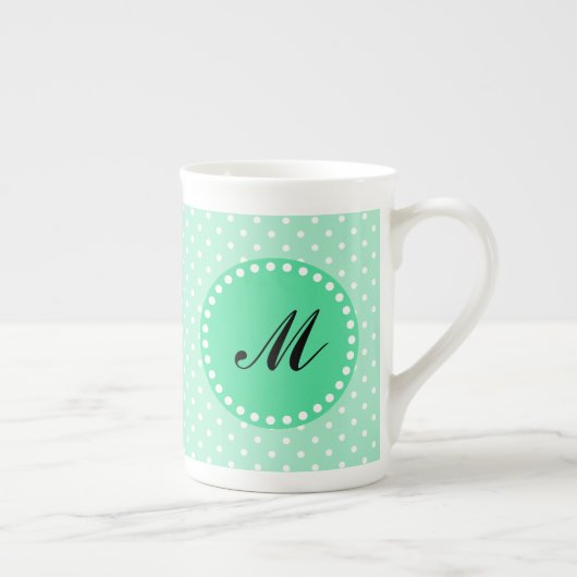Tasse En Porcelaine Monogramme Monnaie magique et Pointe blanche (Droite)