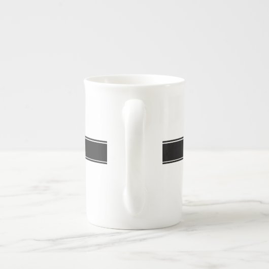 Tasse En Porcelaine Monogramme noir (Dos)