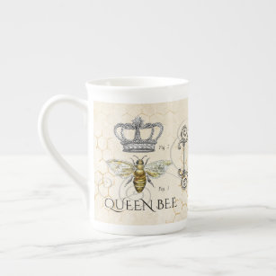 Tasse En Porcelaine Monogramme royal de la Couronne de la reine-reine-