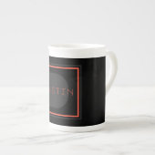 Tasse En Porcelaine Monogramme unique (Devant droit)