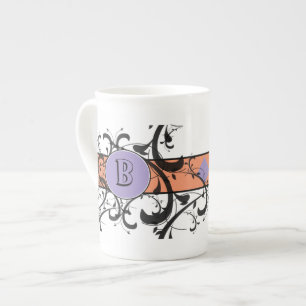 Tasse En Porcelaine Monogramme victorien