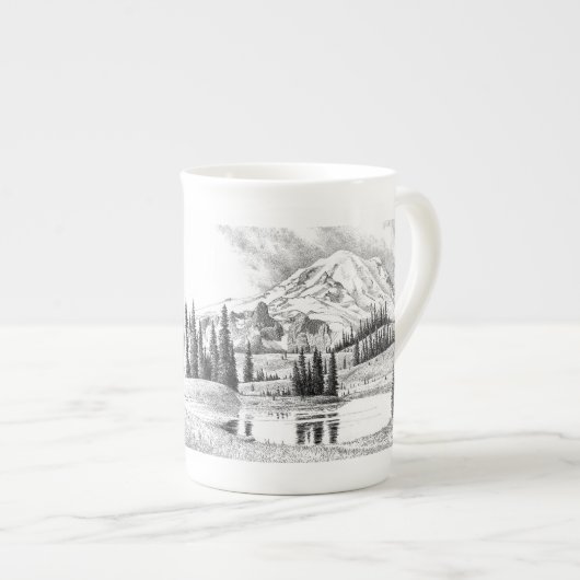 Tasse En Porcelaine Mont Rainier, Washington (Devant droit)