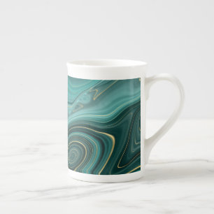 Tasse En Porcelaine Motif Abstrait Turquoise Luxe Glamour