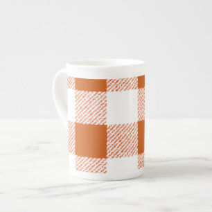 Tasse En Porcelaine Motif Brown En vichy chèque