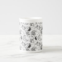 Motif cachemire noir et blanc – Art textile élégan