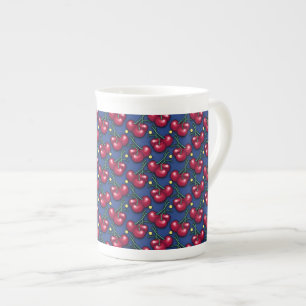 Tasse En Porcelaine Motif cerise