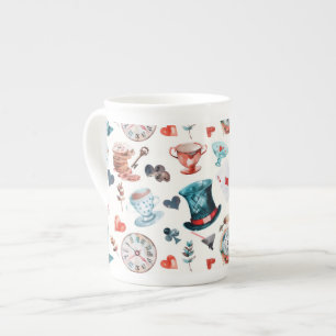 Tasse En Porcelaine Motif de fête de thé au Pays des Merveilles Fantai