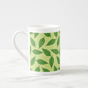 Tasse En Porcelaine Motif De Feuilles, Motif De Feuilles, Feuilles De
