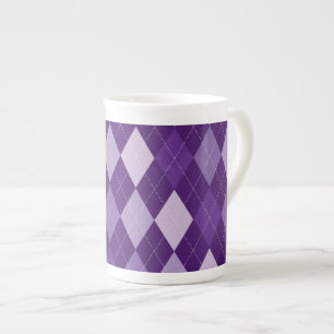 Tasse En Porcelaine motif de Jacquard pourpre