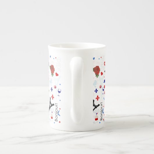 Tasse En Porcelaine Motif de Paris avec Tour Eiffel (Dos)