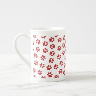 Tasse En Porcelaine Motif De Pâtes, Patrouilles De Chiens, Paws Rouges