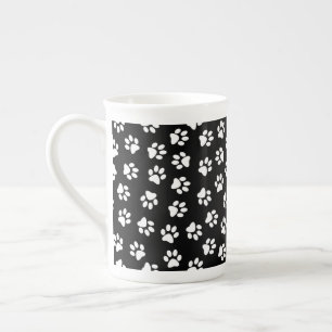 Tasse En Porcelaine Motif de pattes, Pattes de chien, Pattes blanches