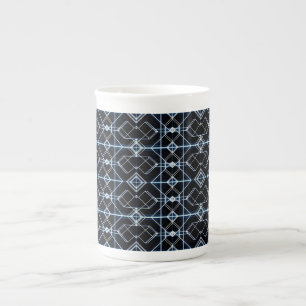 Tasse En Porcelaine Motif de réseau néon futuriste