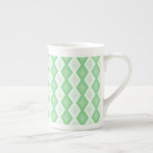 Tasse En Porcelaine Motif diamant vert pomme (Droite)