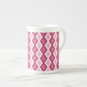 Tasse En Porcelaine Motif en diamant rose
