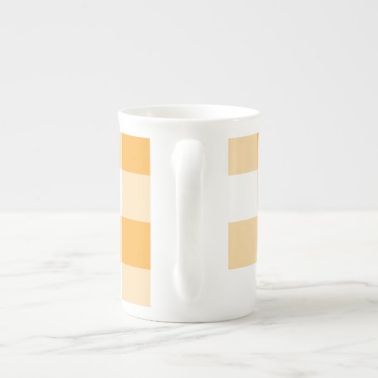 Tasse En Porcelaine Motif En vichy jaune (Dos)