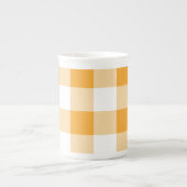 Tasse En Porcelaine Motif En vichy jaune (Devant)