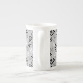 Tasse En Porcelaine Motif Feuille assisté Monochrome (Dos)