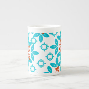 Tasse En Porcelaine Motif Feuille couleur rétros