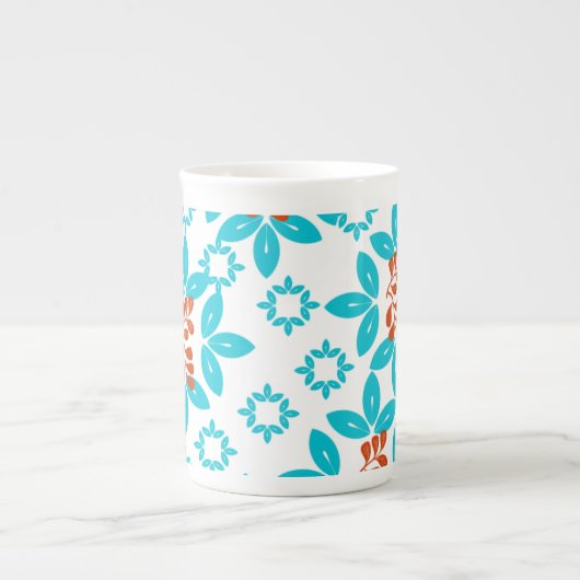 Tasse En Porcelaine Motif Feuille couleur rétros (Devant)