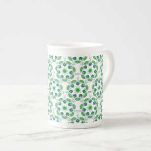 Tasse En Porcelaine Motif Feuille, Motif De Feuilles, Feuilles Verts